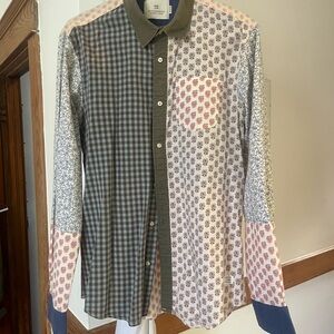 Scotch & Soda Multicolor Patchwork Dress Shirt